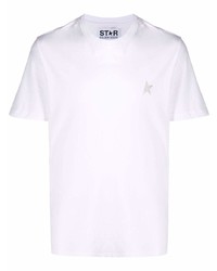 Golden Goose Glitter Logo Print Short Sleeve T Shirt
