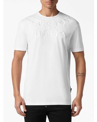 Philipp Plein Gothic Logo Embossed T Shirt