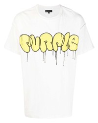 purple brand Graffiti Like Logo T Shirt