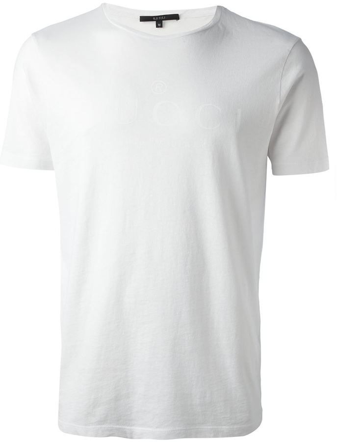 gucci logo white t shirt