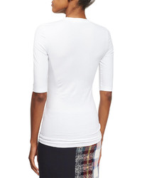 Acne Studios Half Sleeve Fitted T Shirt Optic White