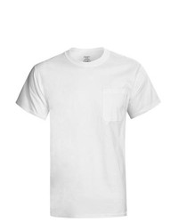 Hanes Professional Grade Work T Shirt Crew Neck Short Sleeve White
