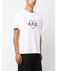 A.P.C. Heart Logo Cotton T Shirt