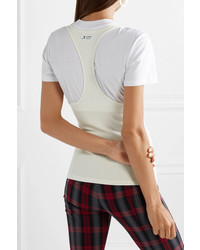 T by Alexander Wang Layered Jersey And Ribbed Cotton T Shirt
