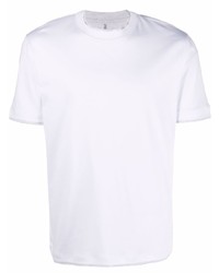 Brunello Cucinelli Layered Trim Cotton T Shirt