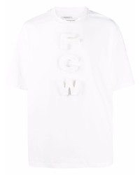 Feng Chen Wang Logo Embossed Cotton T Shirt