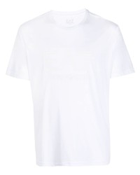 Ea7 Emporio Armani Logo Embossed Cotton T Shirt