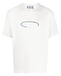 Missoni Logo Embossed Crew Neck Cotton T Shirt