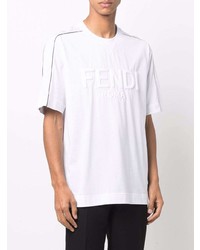 Fendi Logo Embossed T Shirt