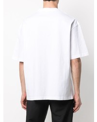 Balenciaga Logo Embroidered Cotton T Shirt