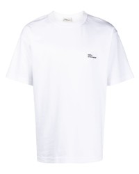 Drôle De Monsieur Logo Embroidered Cotton T Shirt