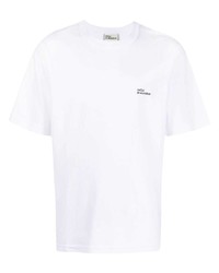 Drôle De Monsieur Logo Embroidered Cotton T Shirt
