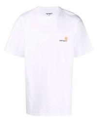 Carhartt WIP Logo Embroidered Cotton T Shirt