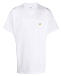 Carhartt WIP Logo Embroidered Crew Neck T Shirt