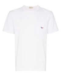 MAISON KITSUNÉ Logo Embroidered One Pocket T Shirt