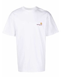 Carhartt WIP Logo Embroidered Organic Cotton T Shirt