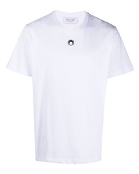 Marine Serre Logo Embroidered Organic Cotton T Shirt