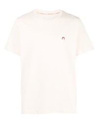 Marine Serre Logo Embroidered Organic Cotton T Shirt