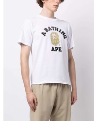 A Bathing Ape Logo Patch Cotton T Shirt