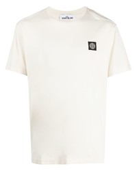 Stone Island Logo Patch Cotton T Shirt