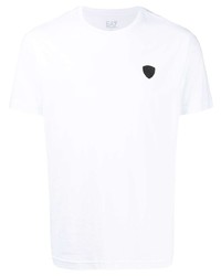Ea7 Emporio Armani Logo Patch Cotton T Shirt