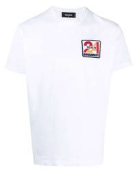 DSQUARED2 Logo Patch Cotton T Shirt