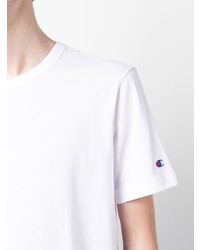 Champion Logo Patch Short Sleeve Cotton T Shirt