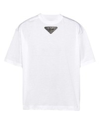 Prada Logo Patch Short Sleeve T Shirt