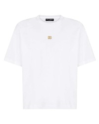 Dolce & Gabbana Logo Plaque Cotton T Shirt