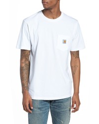 CARHARTT WORK IN PROGRESS Logo Pocket T Shirt In White At Nordstrom