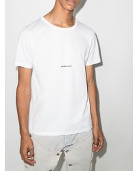 Saint Laurent Logo Print Cotton T Shirt