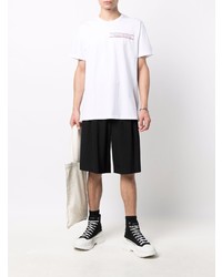 Alexander McQueen Logo Print Cotton T Shirt