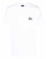 Stussy Logo Print Cotton T Shirt