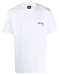 Stussy Logo Print Cotton T Shirt