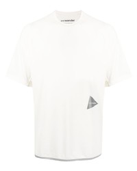 And Wander Logo Print Jersey T Shirt
