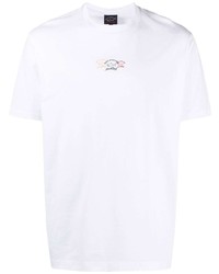 Paul & Shark Logo Print Organic Cotton T Shirt