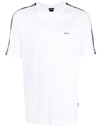 BOSS Logo Print Stripe T Shirt