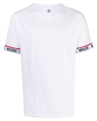 Moschino Logo Sleeve Cotton T Shirt