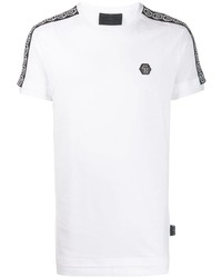 Philipp Plein Logo Stripe Crew Neck T Shirt