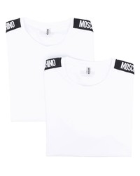 Moschino Logo Tape Crew Neck T Shirt