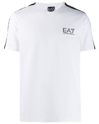 Ea7 Emporio Armani Logo Trim T Shirt