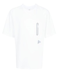 And Wander Logo Zip Detail T Shirt