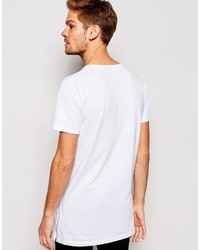 Selected Long Line T Shirt With Side Zips