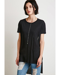 Forever 21 Longline Cutout Back Tee