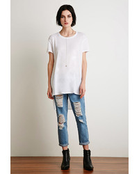 Forever 21 Longline Cutout Back Tee