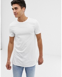 ASOS DESIGN Longline Muscle Fit T Shirt With Bound Curved Hem In