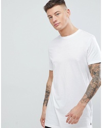 New Look Longline T Shirt In White
