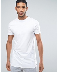 New Look Longline T Shirt With Crew Neck In White