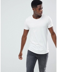 Esprit Longline T Shirt With Raw Curved Hem