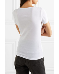 Ninety Percent Marisa Ribbed Organic Cotton Jersey T Shirt